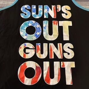 Fifth Sun 5th Sum Black Graphic Tank Top Sun's Out Guns Out Size Med EUC #7699